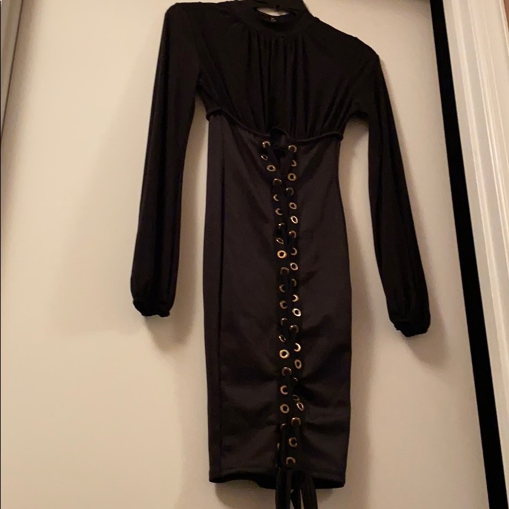 Black corset bottom design dress